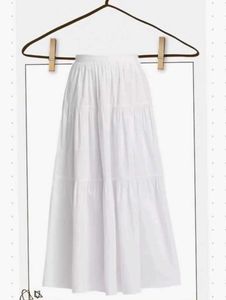 White Tiered Maxi Skirt