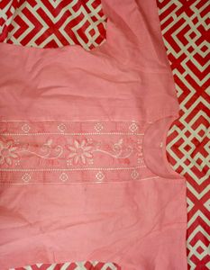 Chic Pink Embroidered Kurta 💕