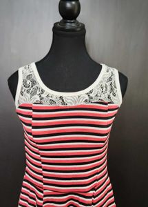 Striped Fit &amp; Flare Dress