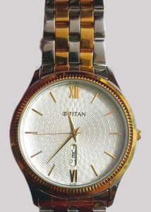 Titan two-tone gold and silver analog men's watch