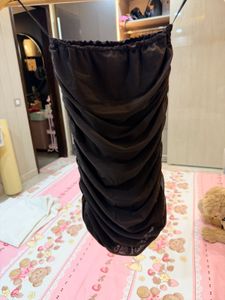 Chic Ruched Brown Off shoulder too