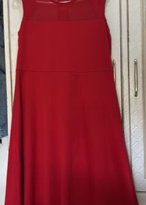 Chic Red Sequin Shoulder Dress