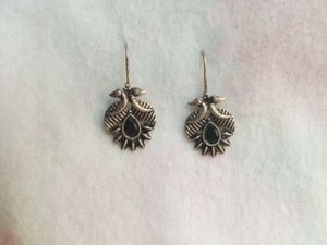 Silver Bead Hoop Earrings