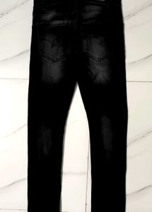 Men's Black Washed Jeans