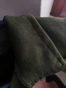 Olive Green Collared Crop Top .. polo t shirt