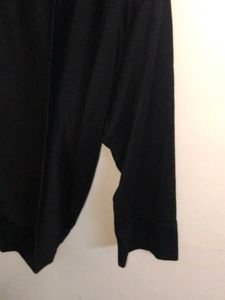 Black Open Front Cardigan