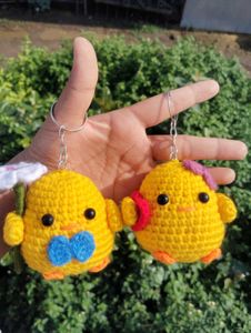 Crochet Chick Keychains