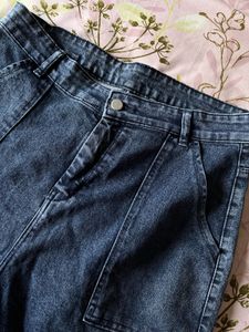 Stylish Dark Wash Denim Pants