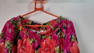 Bohemian Pure Cotton Floral Print Bermuda
