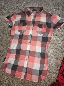 Chic Plaid Short Sleeve Shirt