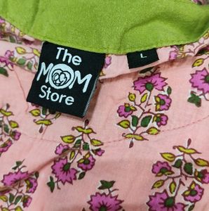 Pink Printed Maternity Dress ( Women)