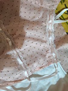 Pink Polka dot top
