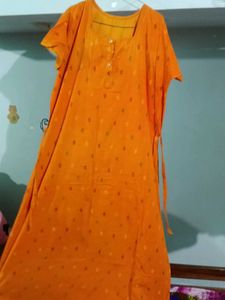 Orange Printed nighty