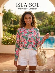 Vibrant Flamingo & Floral Print Long Sleeve Top