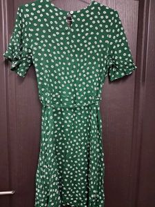 Green Floral Mini Dress