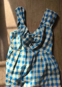 Blue Plaid Summer Dress