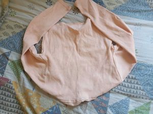 Ribbed Square Neck Long Sleeve Crop Top
