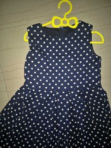 Navy Blue Polka Dot Dress.
