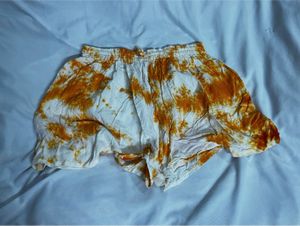 Tie-Dye Shorts in orange