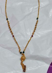Necklace with Red & Green Beads