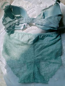 Elegant Lace Bra &amp; High-Waist Panty Set