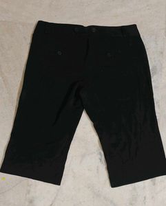 Black Capris with Drawstring Waist