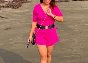 Pink Mini jumpsuit (without belt)