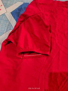 Stylish Red Top with Fashion Print Unused