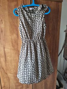 Cute Dog Print Mini Dress