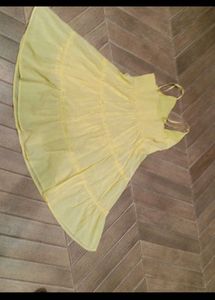 Chic Yellow Tiered Mini Dress