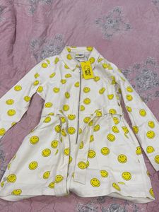 Happy Face Print Dress