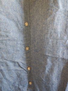 Blue Denim Sleeveless Kurti
