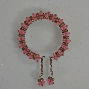 Rose Crystal Beaded Bracelet💗