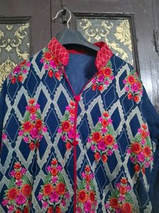Embroidered Blue Kurta
