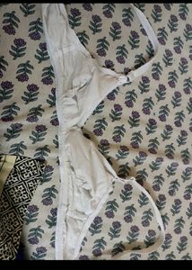 2 Used White Cotton Bra