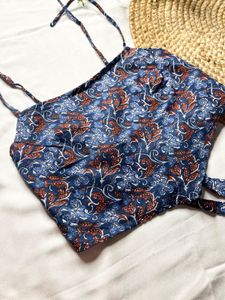 Boho Floral Print Crop Top
