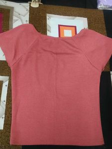 Ribbed Square Neck Top - Rose Pink