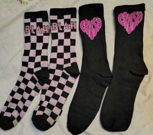 Y2K Vibes Checkered & Heart Socks