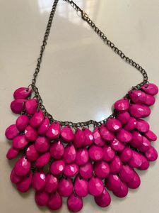 Chunky Pink Statement Necklace