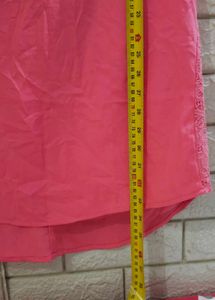 H&amp;M Pink Lace-Shoulder Shift Dress