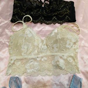 Lace Bralettes (3-Pack)