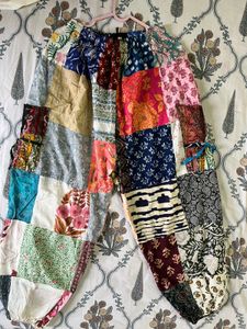 Boho hippie Patchwork Palazzo Pants