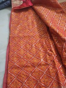Red & Gold Patterned Fabric