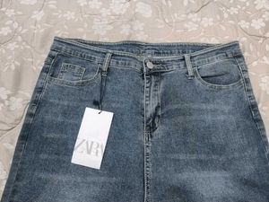 Grey Wide Leg Jeans