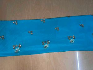 Blue Embroidered Saree