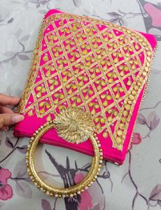 Designer Clutch Bag with Embellishments