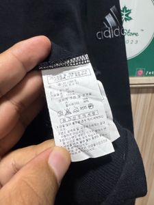 Adidas Charcoal Side Logo 3 Stripes Sweatshirt