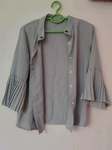 Elegant Pleated Sleeve shirt