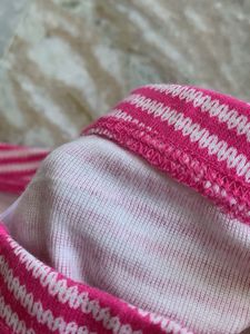 Pink Striped Leggings