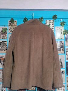Men's vintage Brown Suede Shearling Jacket